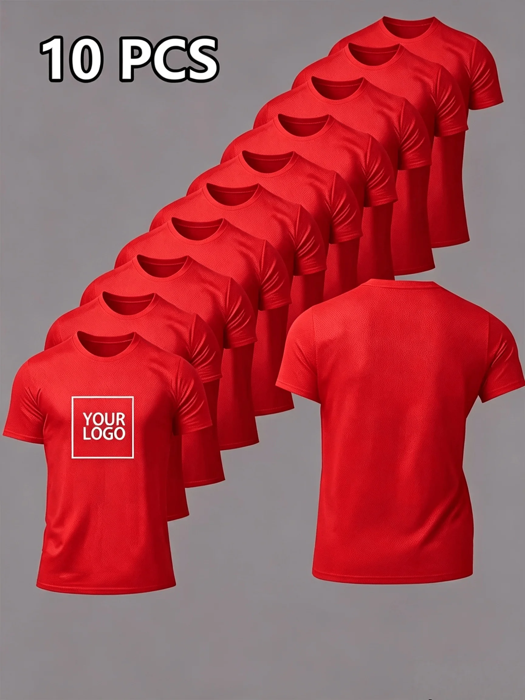 [10pcs Set] Casual Style, Customizable T-Shirts - Add Your Own Photos/Selfies, Made of Soft And Breathable Fabric, Ideal Unisex
