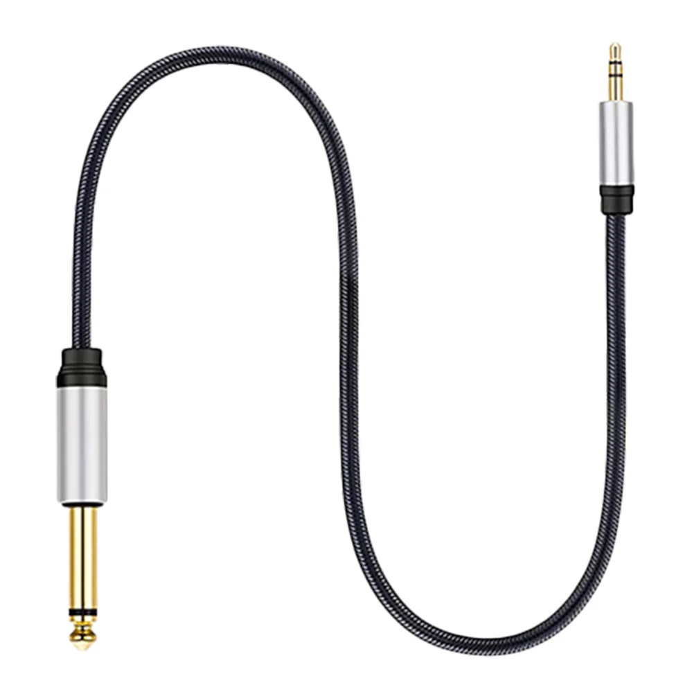 

3.5Mm 6.5Mm Gold-Plated Male To Male Stereo Audio Cable For Guitar Mixers 1/8 To 1/4 Auxiliary Cord Durable Wear-Resistant