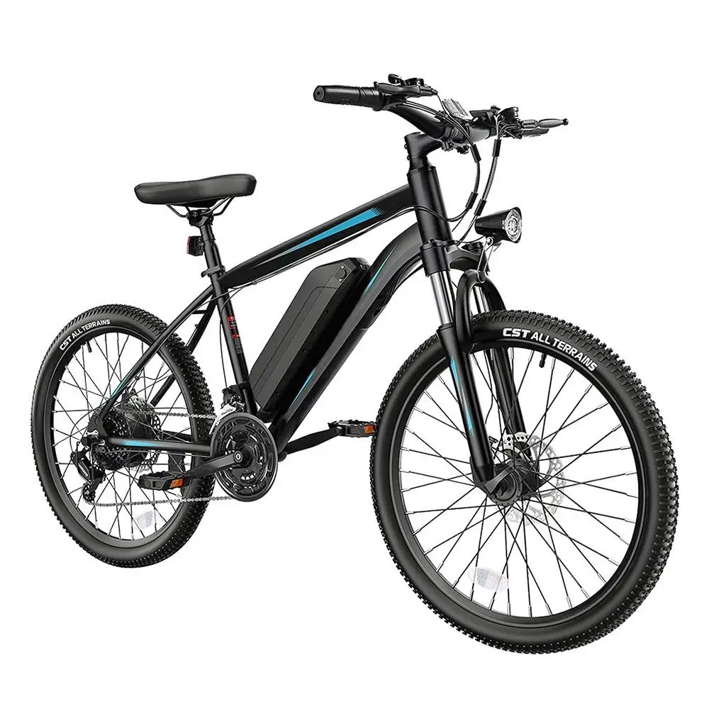 K3 Electric Bike, 26*1.95 inch Tire 350W Motor 36V 10.4Ah Battery*2 32km/h Max Speed 120kg Load Disc Brake 25-40 Max Miles