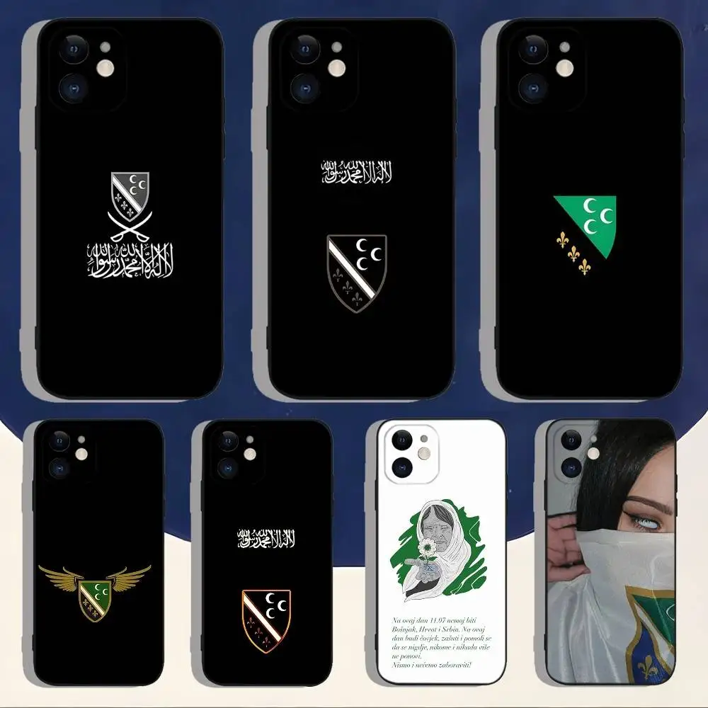 

Sandzak Shahada Flag Phone Case For iPhone 17,16,15,14,13,12,11,Pro,Max,Plus,Air,X,XS,XR,SE,8,7,Mini,Soft Silicone Black Case