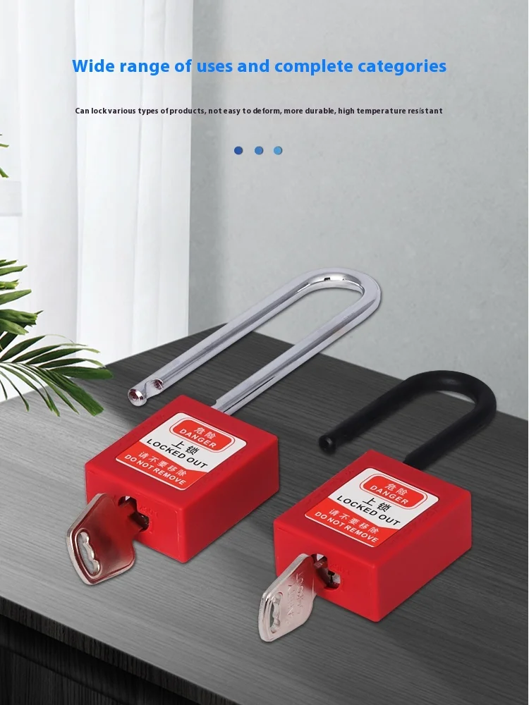 Lucchetto di sicurezza industriale Cavo di fabbrica personale elettrico in nylon isolato Lucchetto di sicurezza Blocco di isolamento energetico Trave d'acciaio