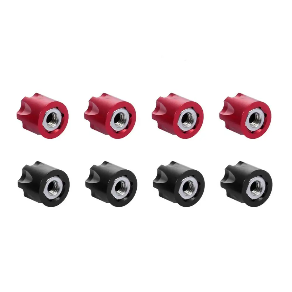 

4PCS Aluminium RC Car Wheel Rim Center Cap M4 Nut for 1/10 RC Crawler Trxs TRX4 Axial SCX10 90046 D90 Tamiya MST