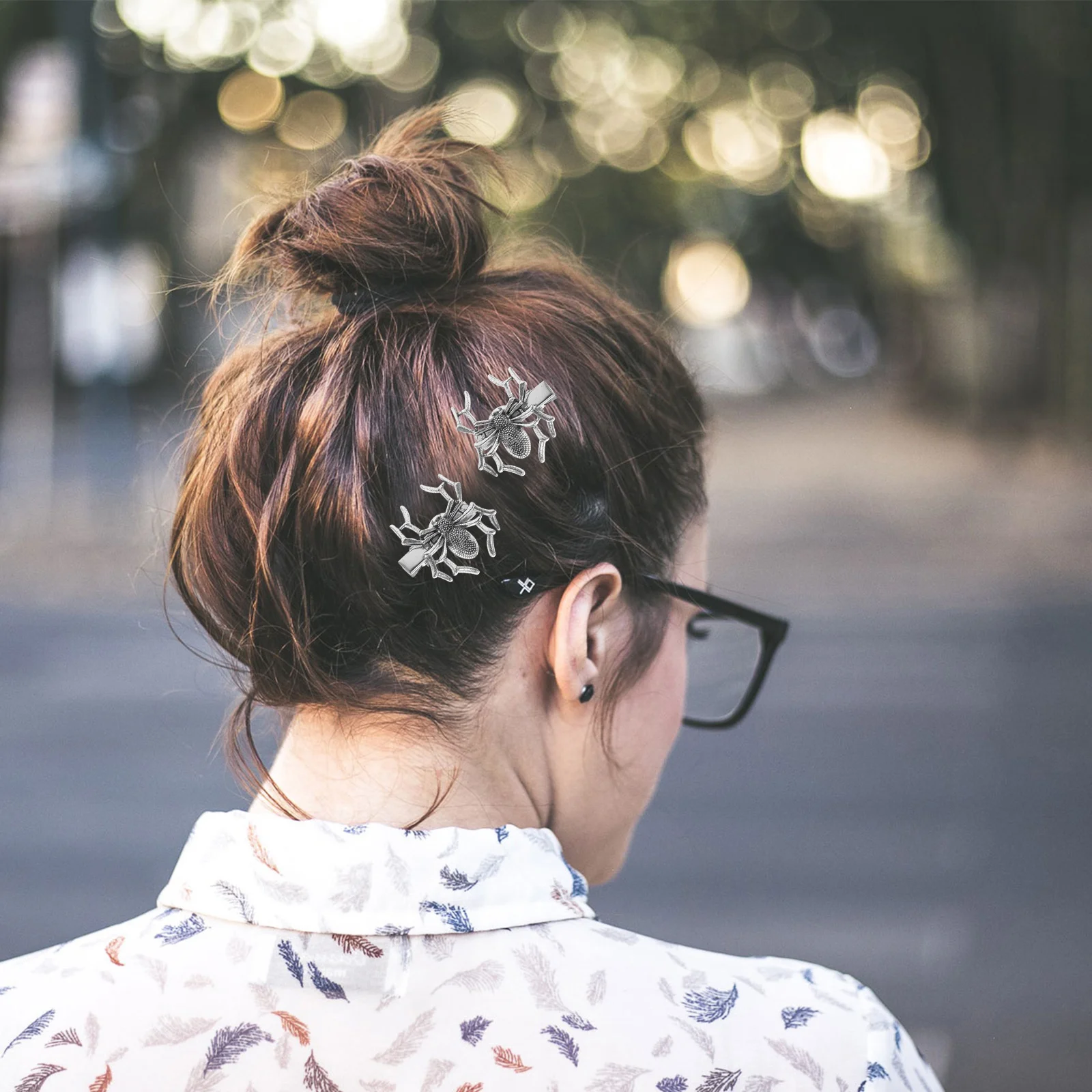 

2Pcs Spider Hair Clips Halloween Girls Punk Hairpins Kids Barrette Durable Alloy Gothic Barrettes for Halloween Outfit