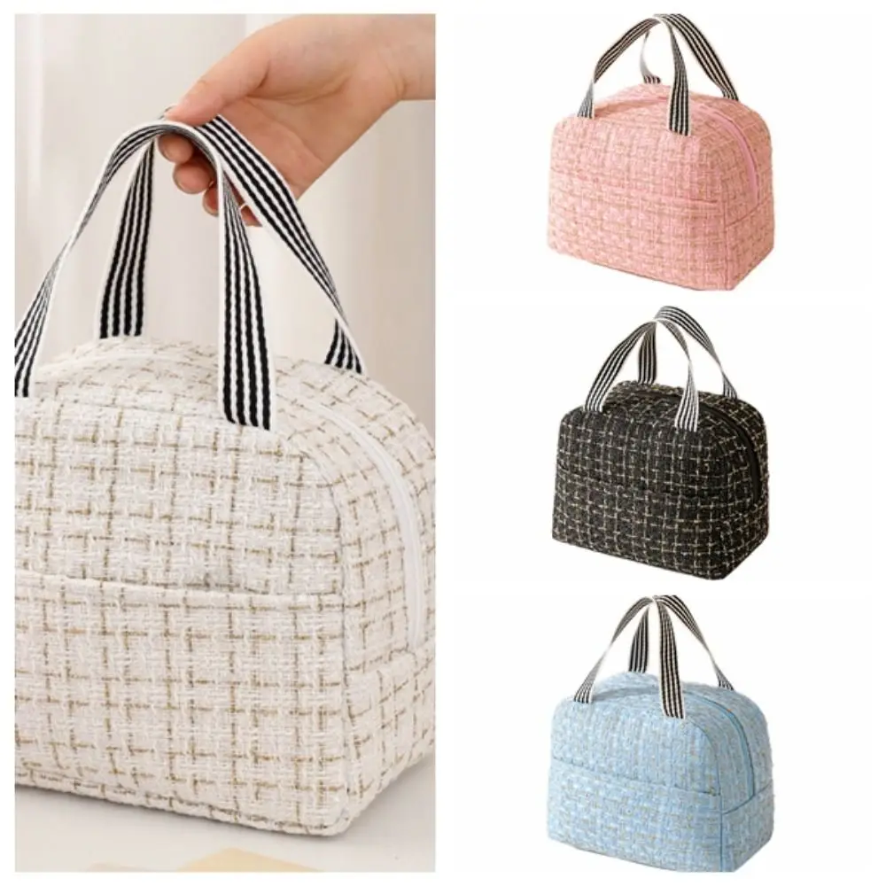 2PCS/SET Large Capacity Lunch Bag Small Fresh Style Fashion Cooling Picnic Bag Elegant Polyester Thermal Insulation Bag