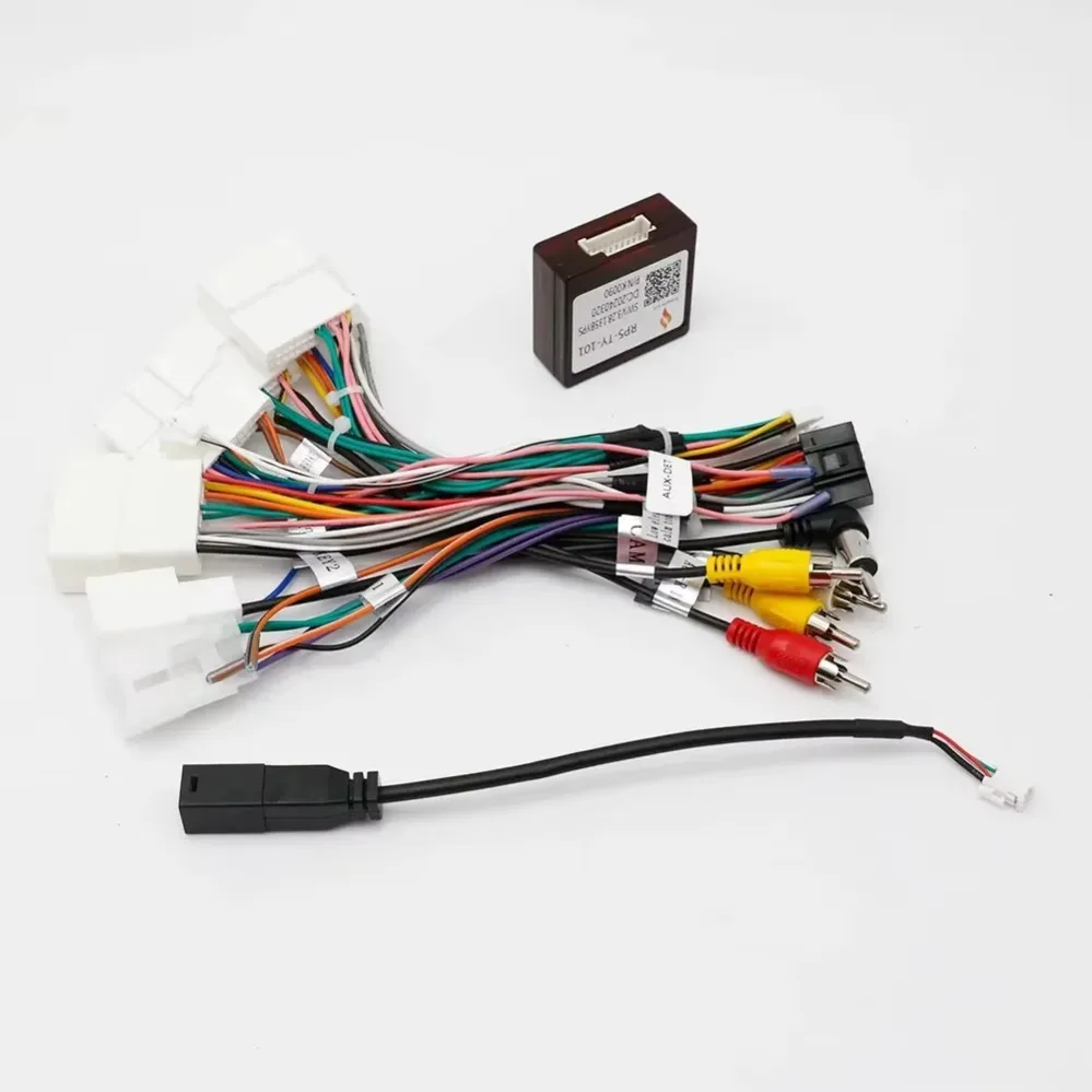 

Для Toyota Levin RAV4 Camry Highlander Prius Corolla автомобильный 16-контактный жгут проводов Android адаптер кабеля питания с Canbus