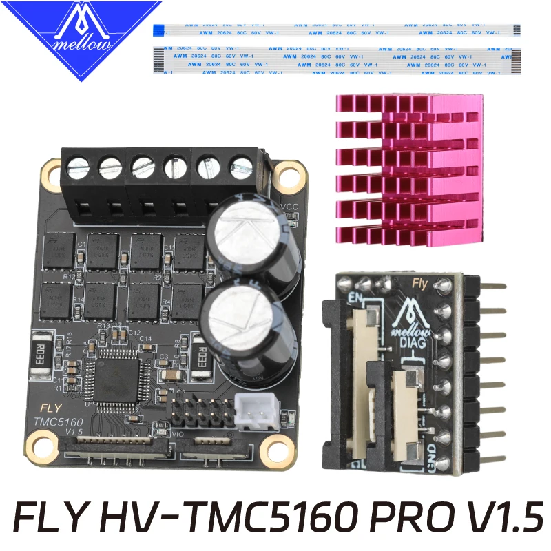 Mellow Fly 24V/48V HV TMC5160 Pro V1.5 Stepper Motor Driver StepStick SPI Silent For Marlin / Klipper / RRF 3D Printer Parts