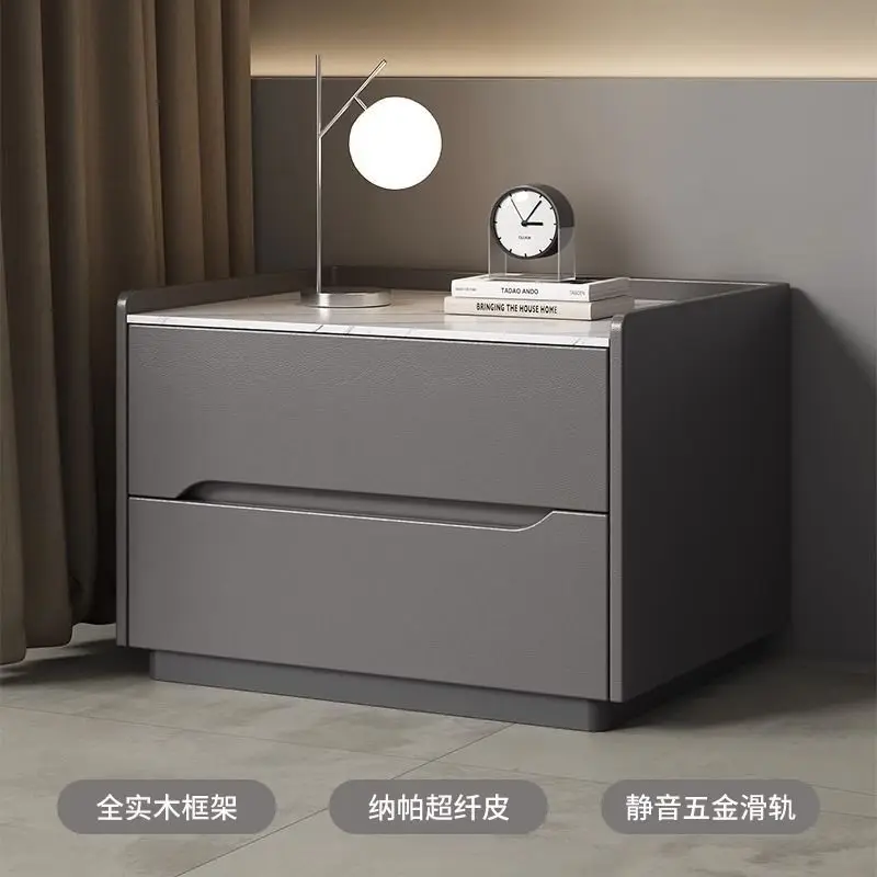 

Fully equipped bedside table Modern simple cortical rock slab Bedroom bedside table Home delivery