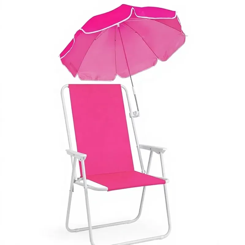 for High Back Folding Iron Beach Chair Modern Lightweight Portable Outdoor Furniture for Camping Lawn Yard Garden Park