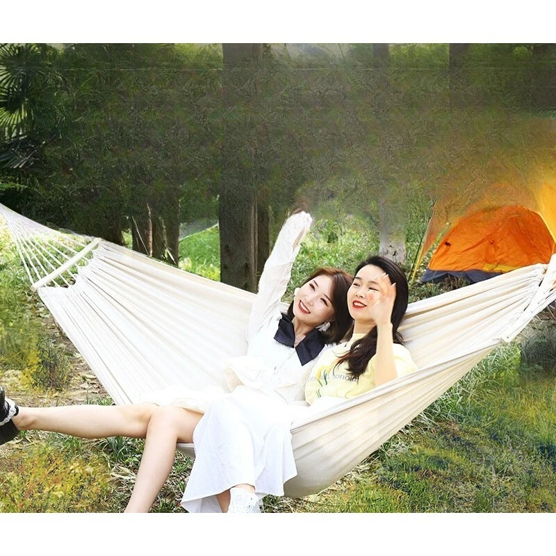 

Thickened Adult Hammock Outdoor Anti-Rollover Canvas Hanging Chair Camping Outdoor Double