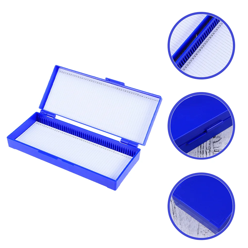 

Slide Box Microscope Holder Storage Reusable Case Plates Boxes Container Laboratory Supply Storing Tool Slides