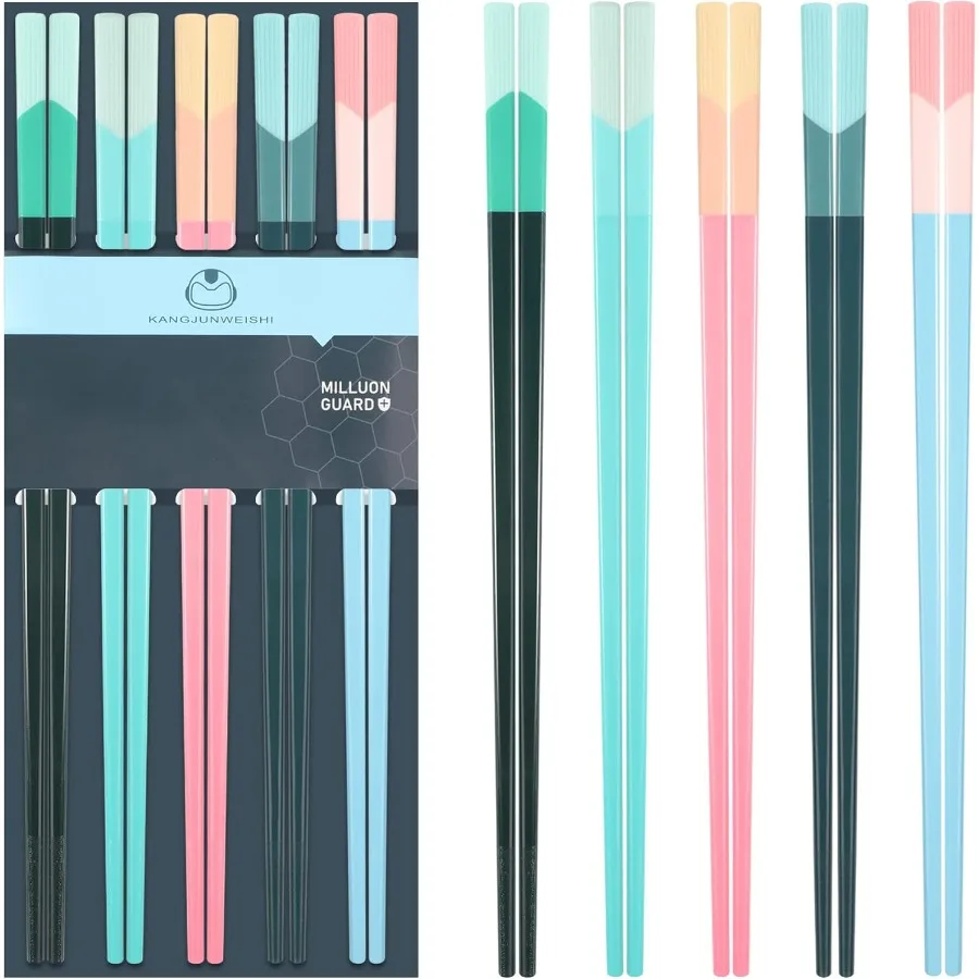 

Chopsticks Dishwasher Safe Chopsticks Reusable 9.6 inch 24.3cm Matte NonSlip Fiberglass Chop Sticks Chinese Chopstick Colorful5