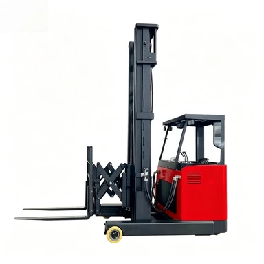 Stand-on 1.5ton Capacity 3meter To 6meter 24V Reach Forklift Electric System Economical Electric Reach Truck