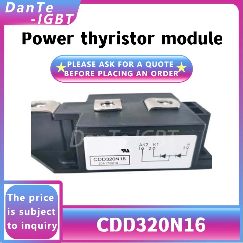 

Новый модуль тиристора CDD320N16 320N16 DC, регулятор напряжения, оригинальный спот