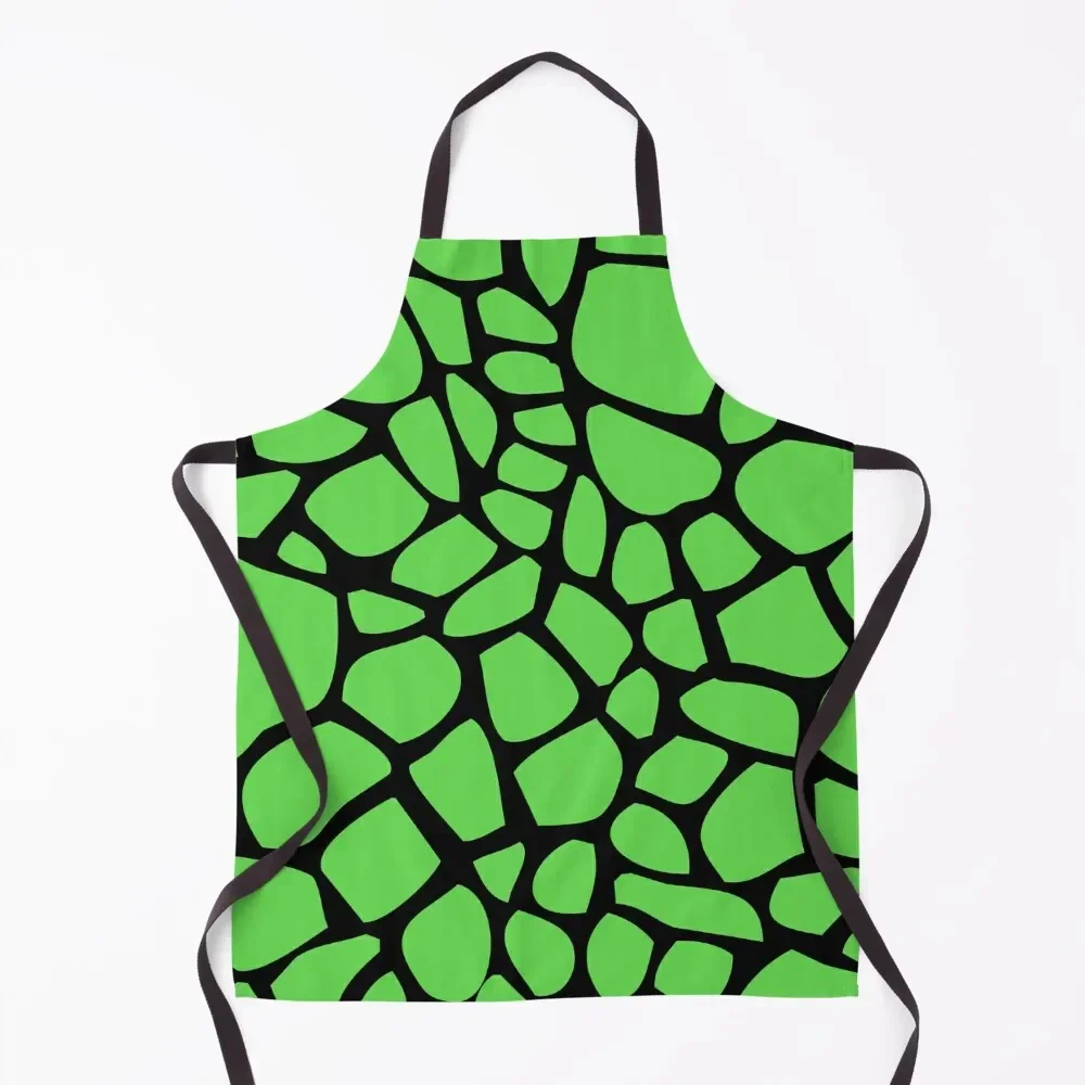 

Giraffe Pattern (Green On Black) Apron Ladies Children'S for home useful pieces nail tech supplies Apron