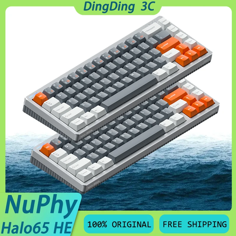 NuPhy Halo65 HE Magnetic Switch Keyboard Wired 8K Low Latency WEB Drive Low Noise RT Esports Gaming Keyboard Custom Pc Accessory