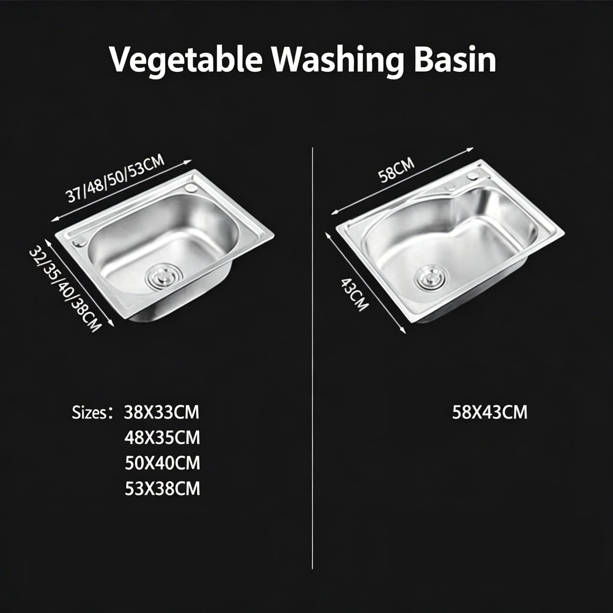 Freestanding Stainless Steel Single Bowl Kitchen Sink Vegatable Hand Wash Basin with Support Bracket for Home Garden Outdoor Use