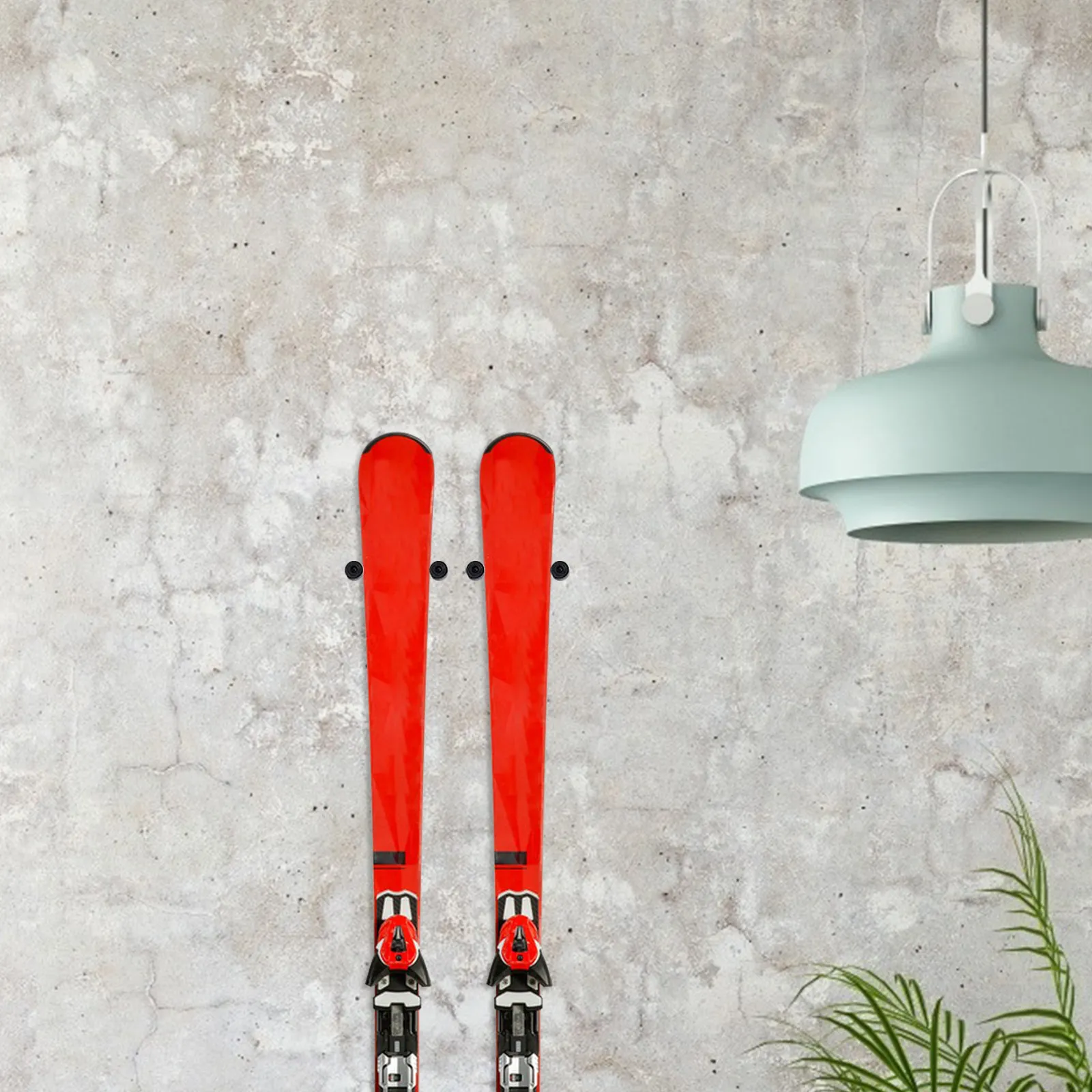 

Комплект из 2 настенных кронштейнов для сноубордов: яркие, вертикальные, прочные, с резиновыми накладками, для хранения и демонстрации лыж и сноубордов