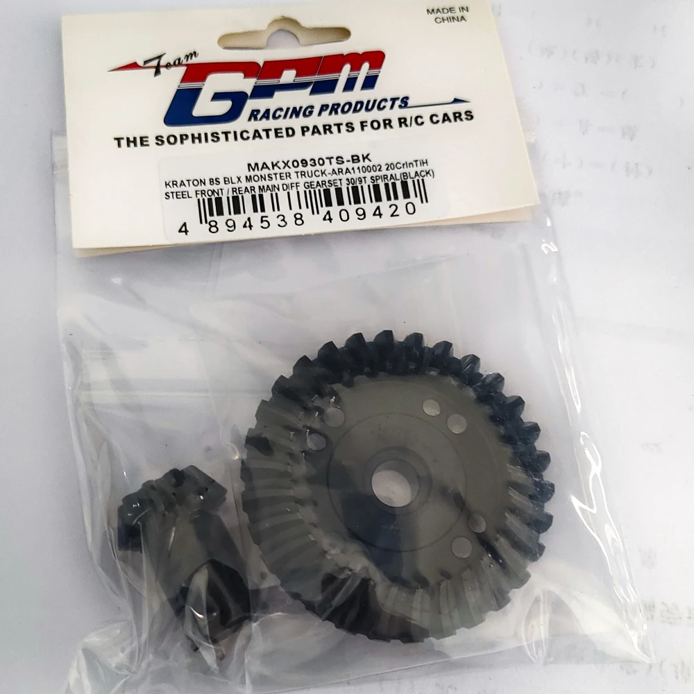

Металлическая стальная спиральная дифференциальная шестерня GPM 30T (передняя/задняя) + входная шестерня 9T для ARRMA 1/5 KRATON OUTCAST EXB V2 8S ARA310911 ARA310912