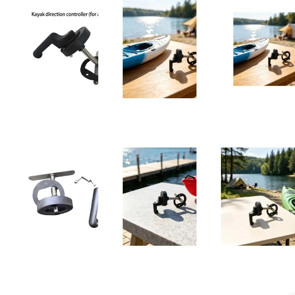 Steering Control Replacement Assembly for Paddle Craft Maintenance, Handle Base Spring Pin Connector Rod and Mount Screws 24BD