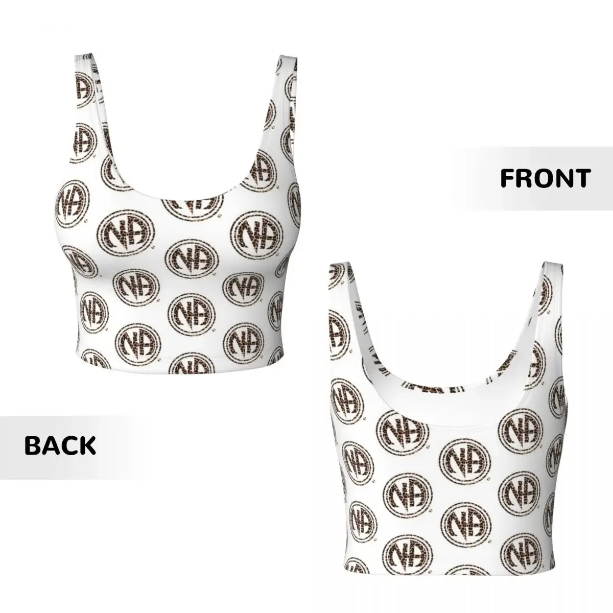 Custom Narcotics Anonymous Gifts 12 Steps Namastay Sober Women Sports Vest Bras Gym Workout High Impact Yoga Crop Tank Top