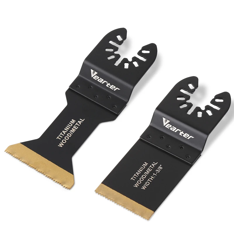 

Универсальные пильные полотна Vearter 2 шт., 34/44 мм, с титановым покрытием, для осциллирующего многофункционального инструмента, для резки металла, гвоздей, дерева, пластика, твердых материалов