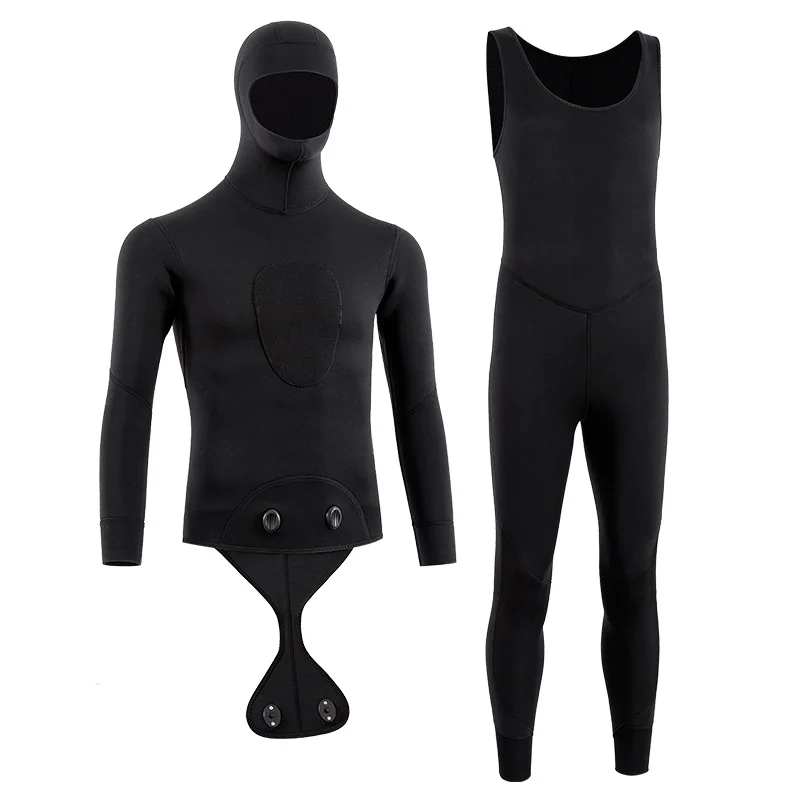 Wetsuit Men's Deep Diving Warm Wetsuit Cold-proof 3~ 5MM One-piece Free Snorkeling Camouflage Pattern Fishing And Hunting Suit