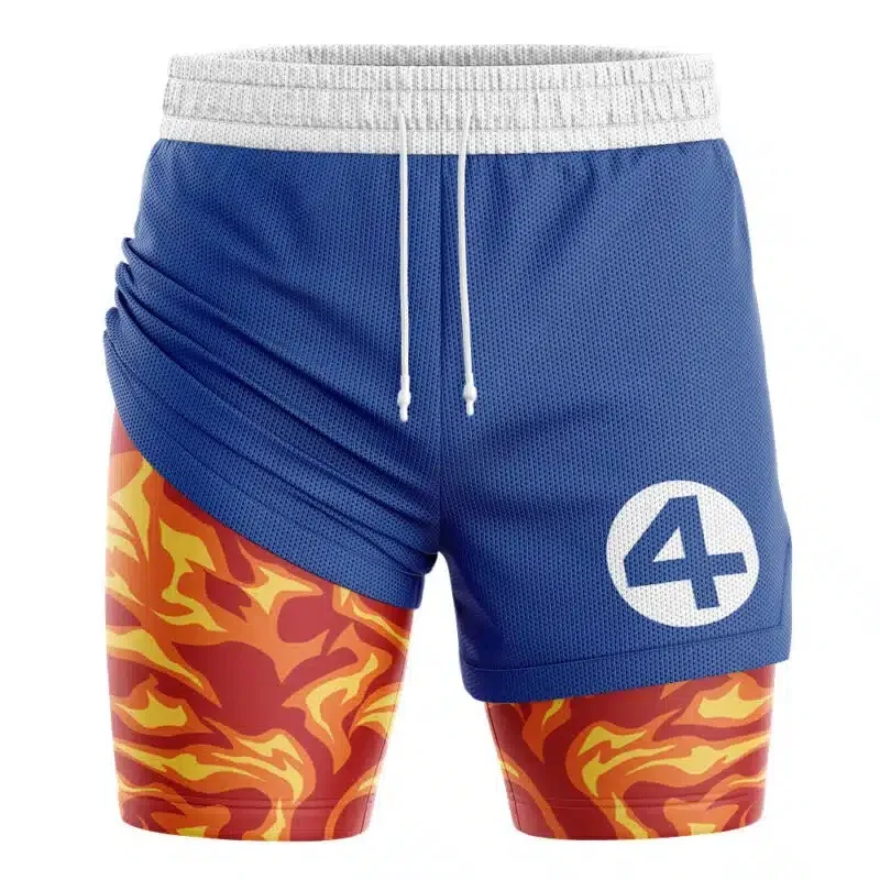 Shorts de sport double couche 2026 pour hommes – Maille respirante, séchage rapide, pantalon de fitness ample et polyvalent, décontracté