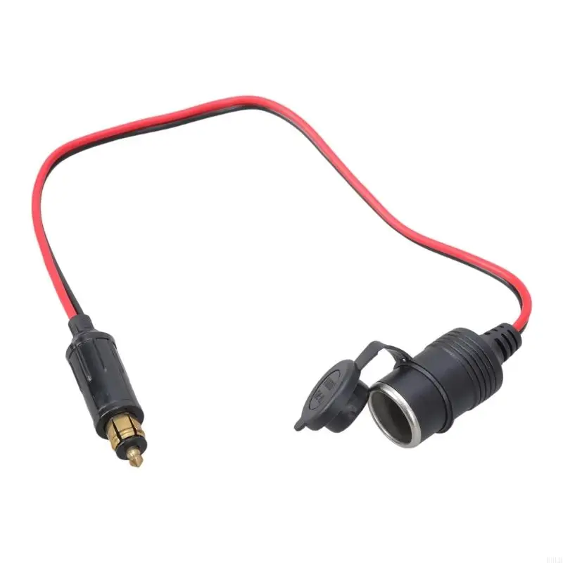 2025 New Motorcycle Charging Cable DIN to Car Female Socket 12V24V Input 50cm Long