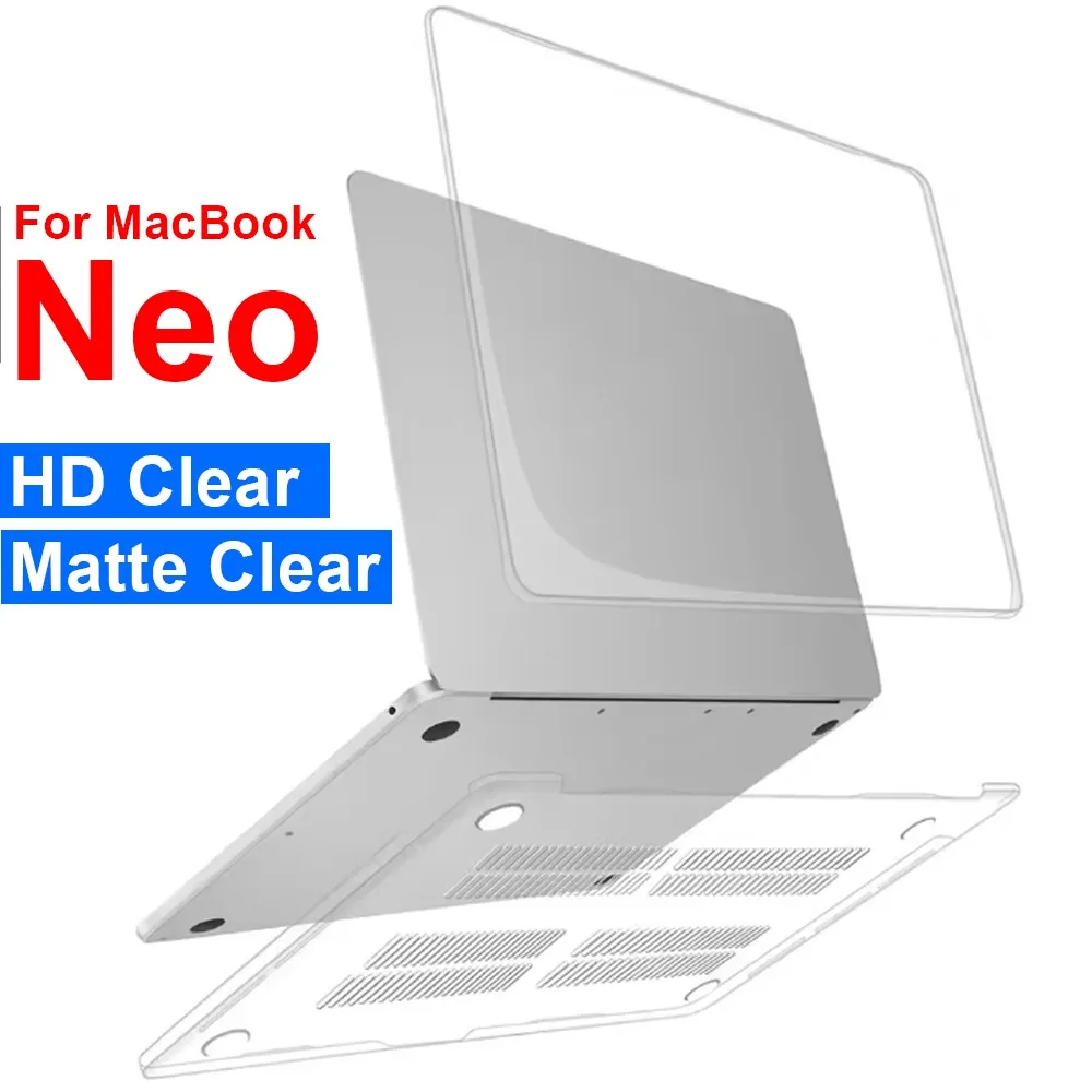 Crystal Laptop Case For MacBook Neo Case 13 inch 2026 100% Match Official Plastic HD Clear/Matte Clear Hard Shell Case for A3404