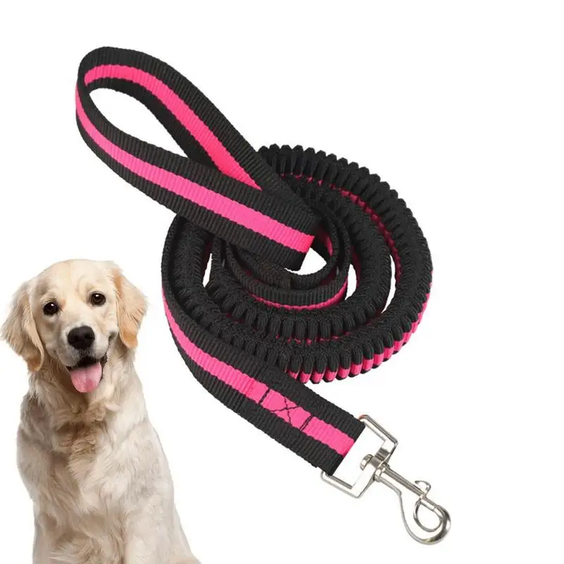 Dog Heavy Duty Durable Telescopic Nylon Dog Rope Comfortable Padded Handle Rope High-elastic Dog Safety Belt For Car