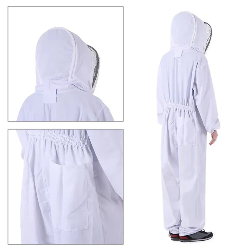 Beekeeping tools beekeeping tools beeproof clothing white beeproof clothing one-piece bee clothing cotton bee protective clothin