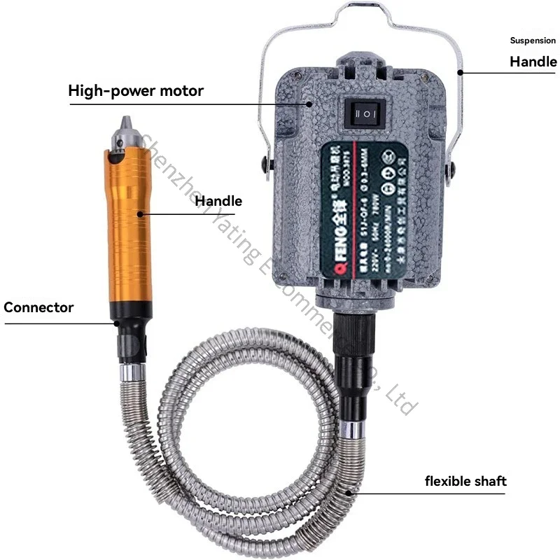 1PC Handheld Multifunctional Jewelry, Metal Wood Carving, Jade Carving Tools, Electric Polishing, Electromechanical Grinder