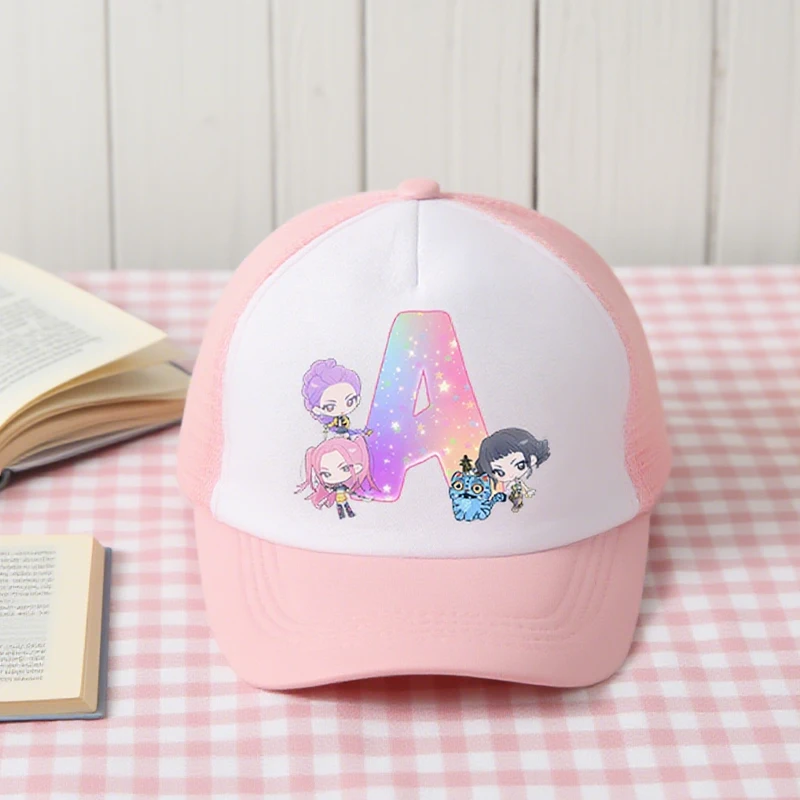 

KPop Demon Hunters pink Hat Kids Adult Baseball Cap Fashion Sunshade Hats girls sweet cool Commuting Hip Hop Caps Sunscreen Cap