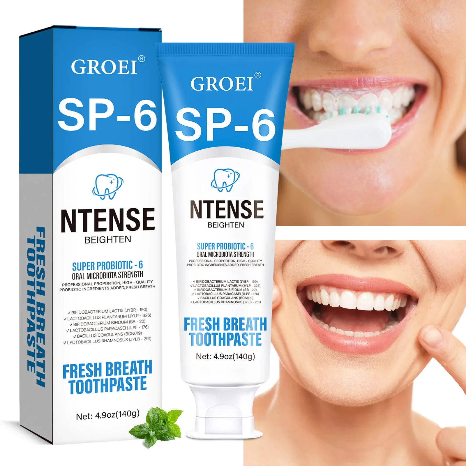 

140G SP6 Probiotic Toothpaste Remove Smoke/Coffee Stains Keep Fresh Breath Preventing Periodontitis Oral Teeth Care Toothpastes