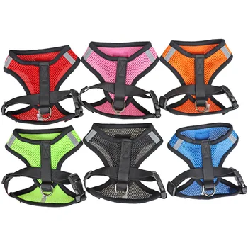 Cat Dog Harness with Lead Leash Adjustable Vest Polyester Mesh Breathable Harnesses Reflective sti for Small Dog Cat accessories 3