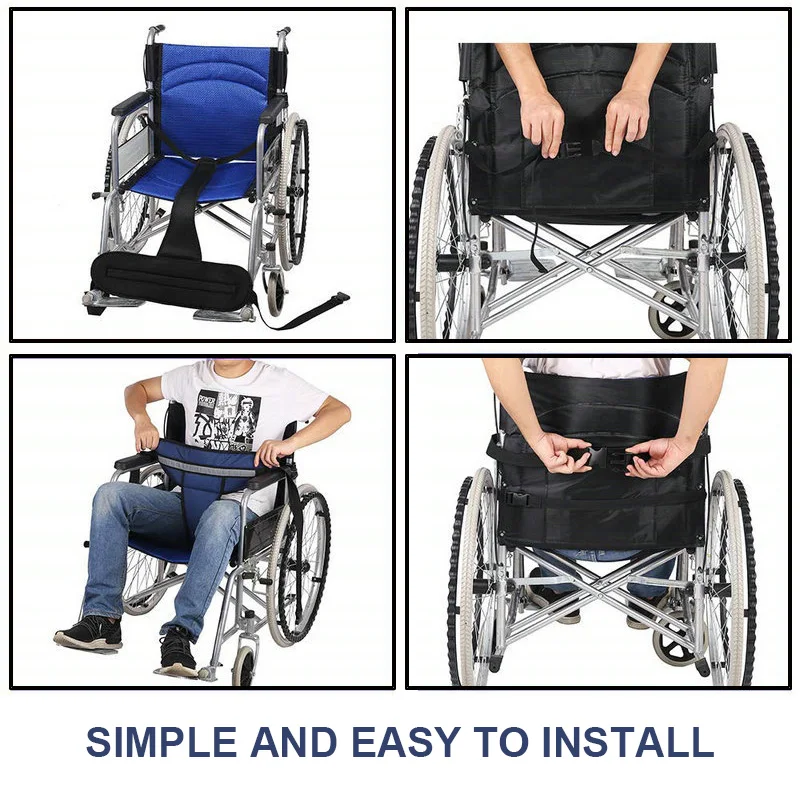 حزام تثبيت المقعد الخلفي للكرسي المتحرك القابل للتعديل ، الوقاية من السقوط ، حزام الأمان ، أحزمة التثبيت ، حزام التمريض للمرضى المسنين #5