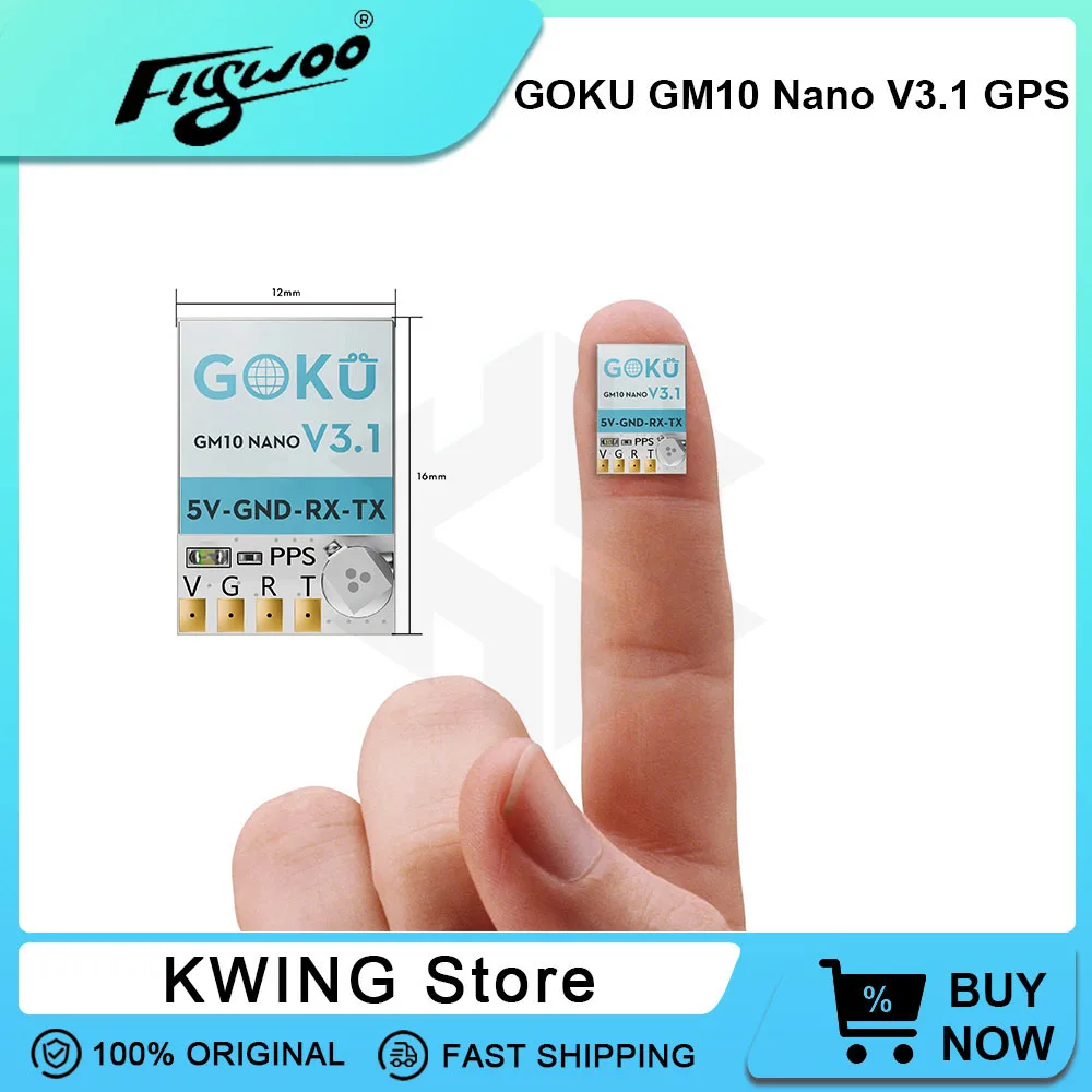 FLYWOO GOKU GM10 Nano V3.1 GPS with M10050 GNSS ultra light weight GPS Module For FPV Drone DIY RC Quadcopter Navigation Parts