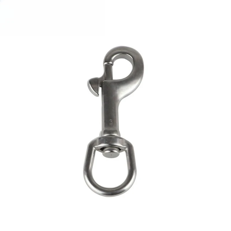 5 Pieces Stainless Steel Swivel Spring Snap Hook Diving Bolt Snap Hook Clip 65mm 70mm 80mm Oval Swivel Hook For Outdoor Marine