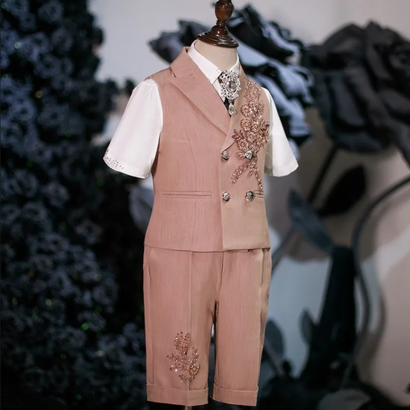 Hochwertige Jungenanzüge für Hochzeit, Geburtstag, Trauzeugen-Outfit, Formelle Kinderanzüge A4999, Jungen-Abschlussanzug – Detail 5