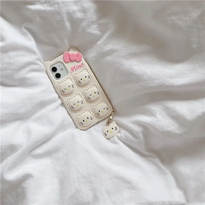 

Decompression cartoon cute cat suitable for iPhone 12pro max iPhone 11 phone case x/xs female 7/8plus soft xr