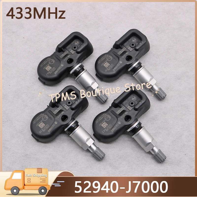 

4pcs 433MHz 52940-J7000 52940J7000 Car Tire Sensors System TPMS Sensor For Kia Forte Ceed Cerato Proceed Xceed