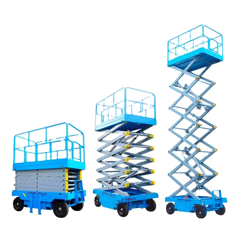 Mobile Hydraulic Battery Lift Platform Electric Table 18 Meter Small Off-road Scissor Lift Trailer