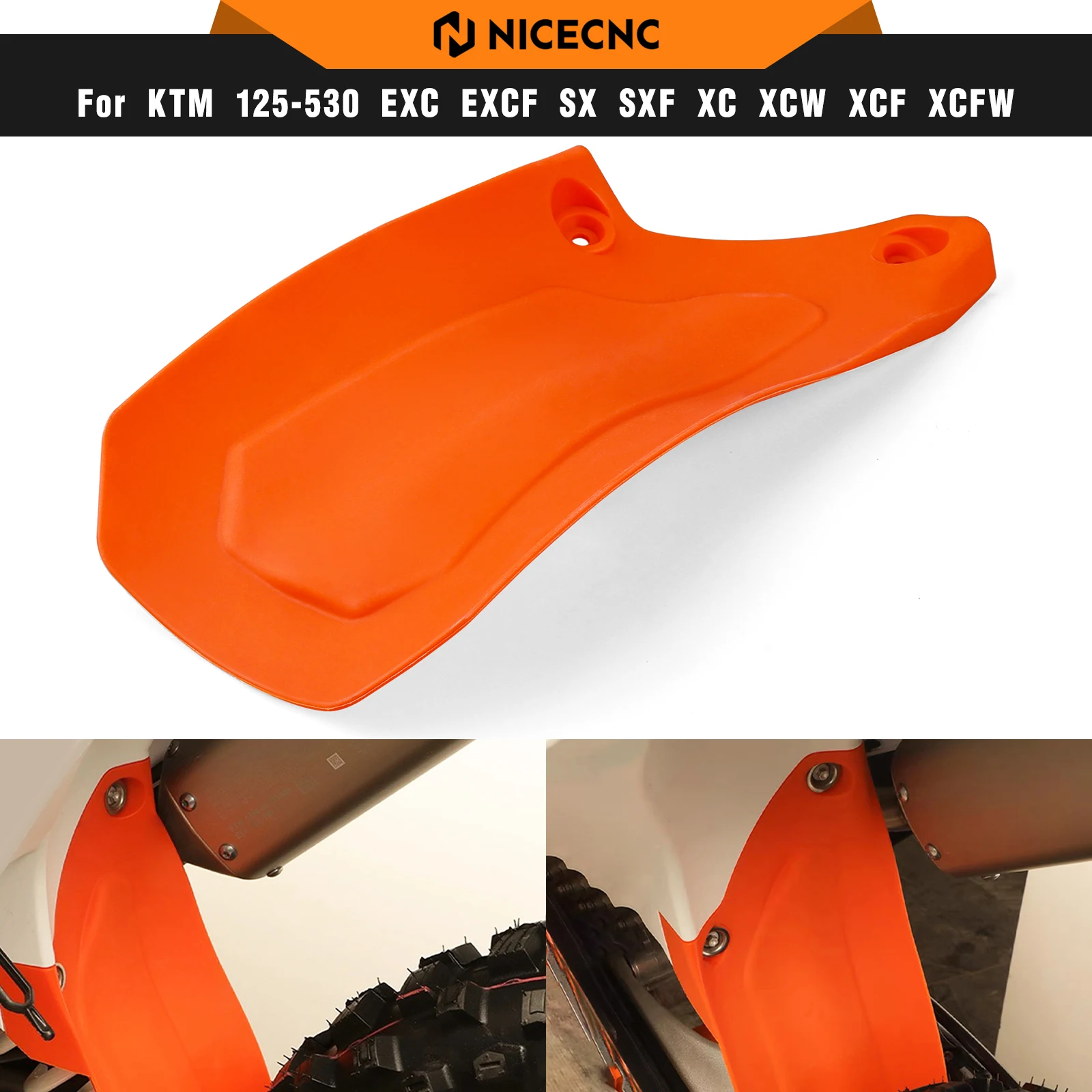 

For KTM EXC 300 2024 Rear Shock Mud Guard Fender EXC 250 SX 125 250 EXC-F 350 450 SX-F 250 450 For Husqvarna TE 250 GasGas EC300