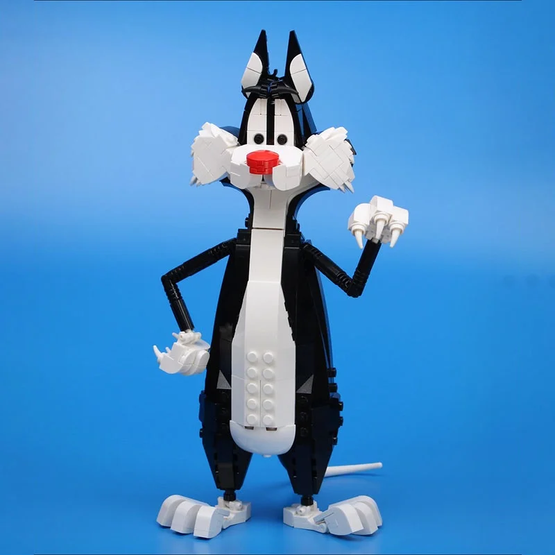 406pcs MOC Sylvester Cat Sculpturesed Model Building Blocks Christmas Gift Construction Assemble Education Toys Brick Birthday - view 4