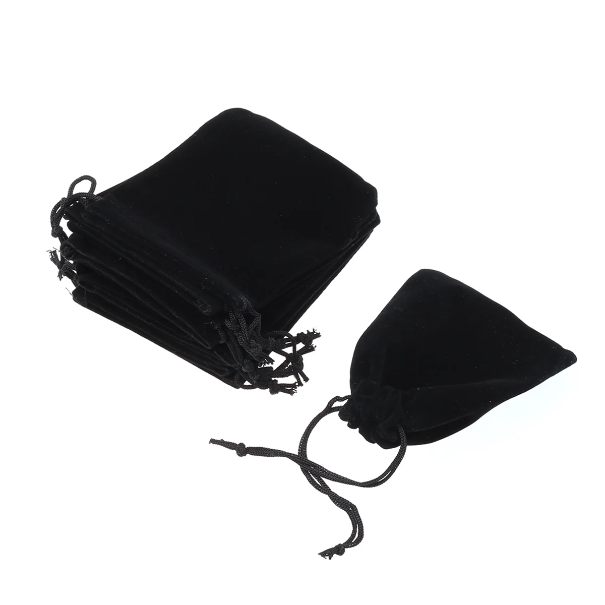 

10pcs 9*12cm Drawstring Wedding Favor Gift Bags Candy Bags Jewelry Pouch (Black) Drawstring Gift Bags