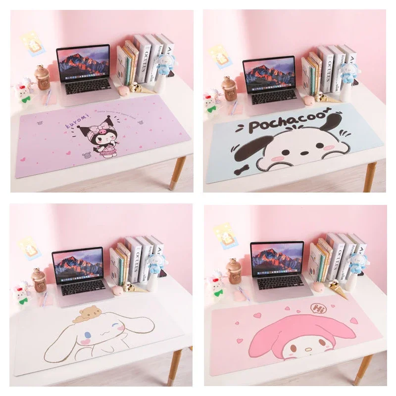 Sanrio Groot Bureau Mat Hello Kitty Melodie Kuromi Cinnamoroll Antislip Computer Muismat Game Pads Pc Accessorie Cadeau