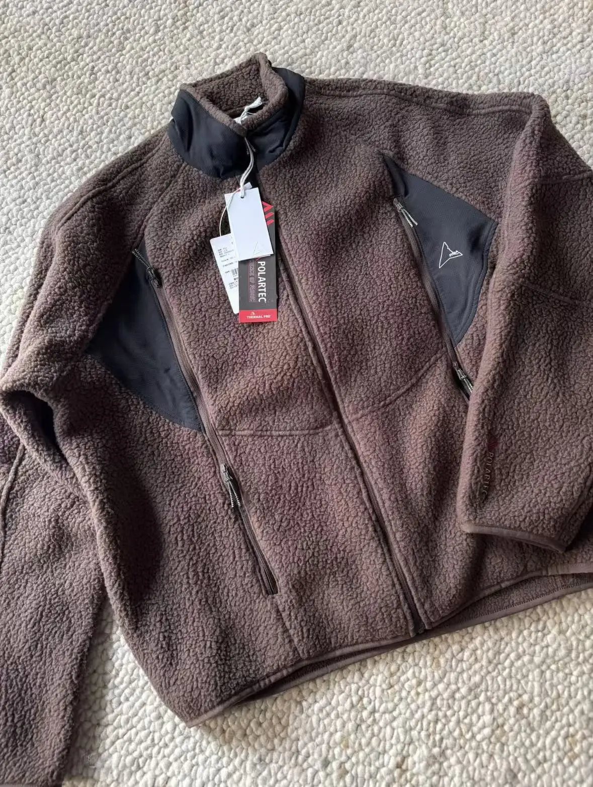 

ROA Lamb Fleece Stand Collar 25SS Fleece Vintage Stitching Jacket