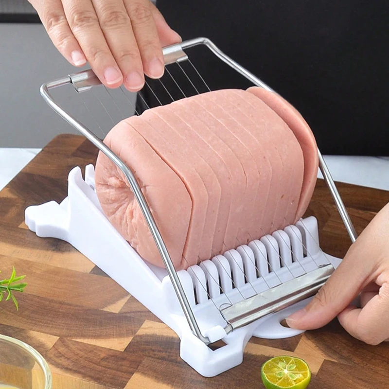 1 ud. Cortador de Jamón y Frutas de Acero Inoxidable, Divisor de Huevos