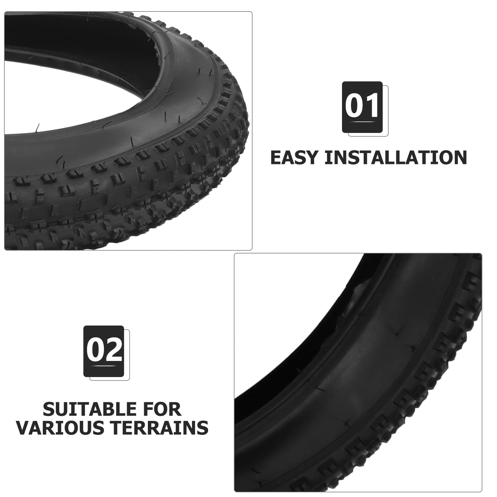 Wide Diameter Anti-Puncture Snowmobile Tire Shockproof Rubber Replacement Tire Heavy Duty Snowmobile Supply Off-Road