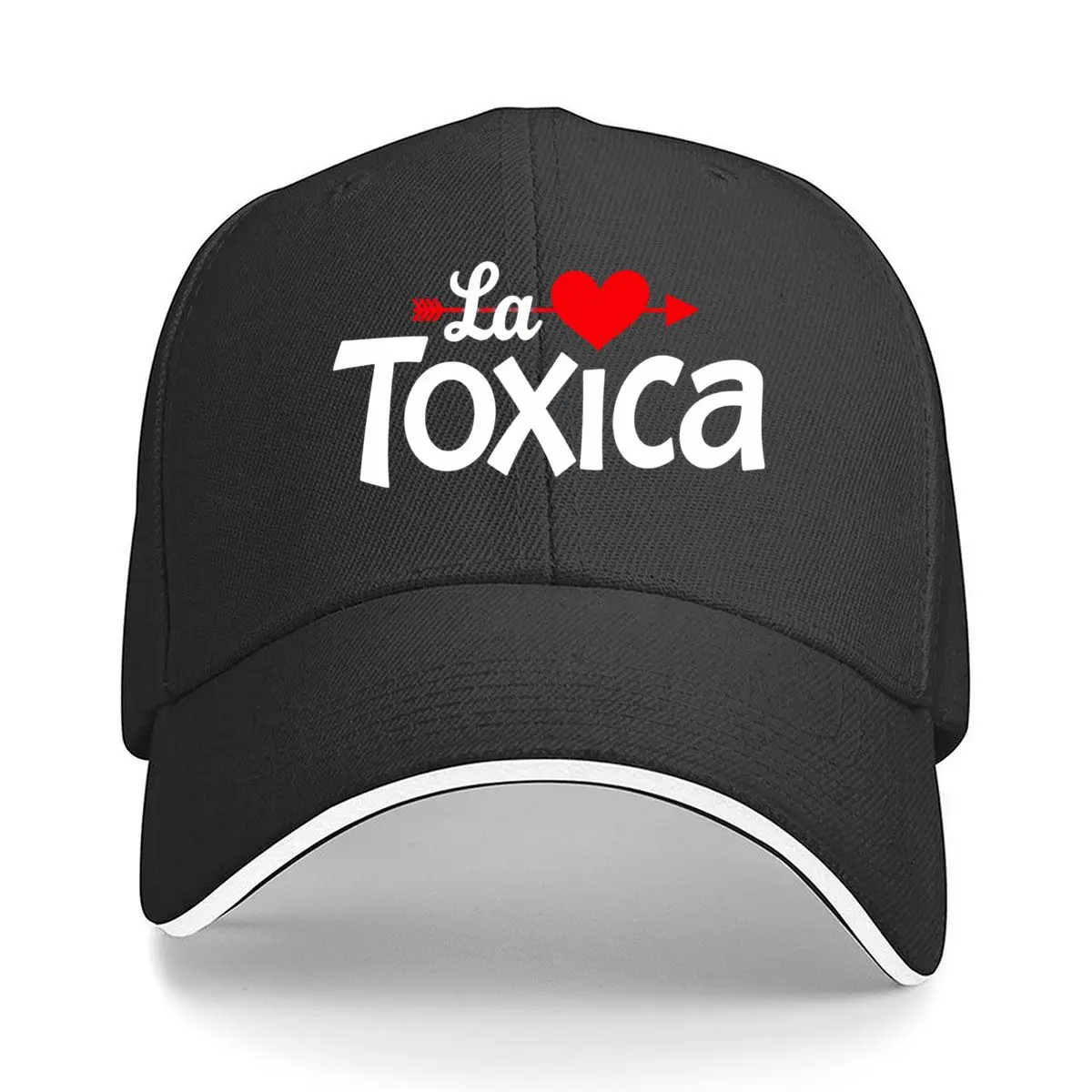 La Toxica Red Heart Arrow Graphic Design Sandwich Baseball Cap Outdoor Workouts Sun Hat